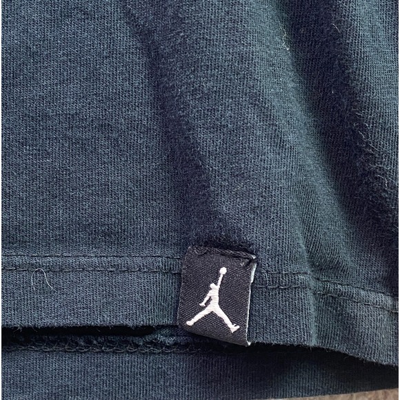 Air Jodan Jumpman Shirt Mens Small Black Spell Out Logo Basketball Athletic - Picture 3 of 8